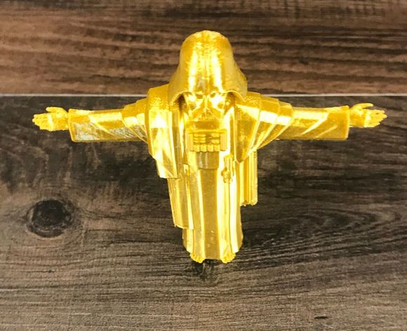 Golden Star Wars Darth Vadar Plastic Figurine - Picture 4 of 8